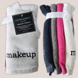 NEW Cynthia Rowley Set of 4 Makeup Remover Face Towels Washcloths